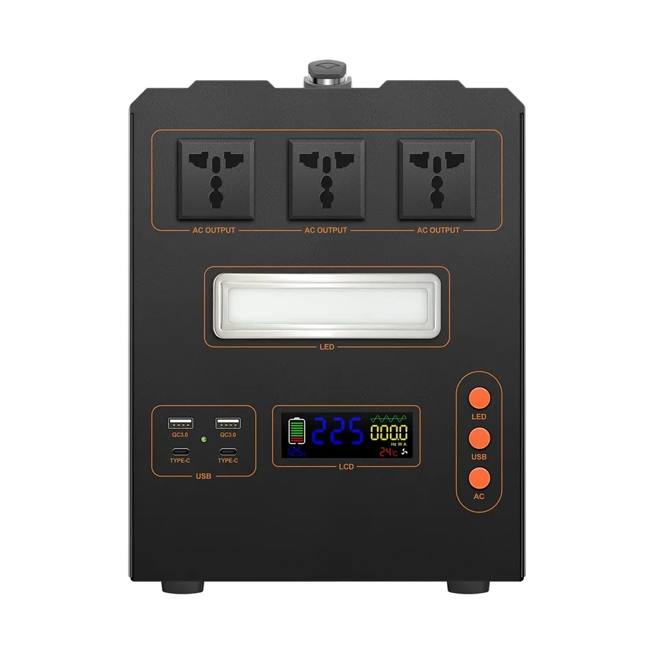 مزود طاقة خارجي 2000W عاكس 2000wh LiFePO4 بطارية طاقة محمولة LiFePO4 بطارية Zn2000