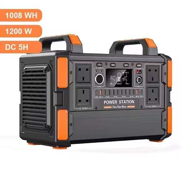 مزود طاقة احتياطي للبطارية 1200W1008wh طاقة شمسية طارئة LiFePO4 محطة بنك الطاقة الشمسية المحمولة