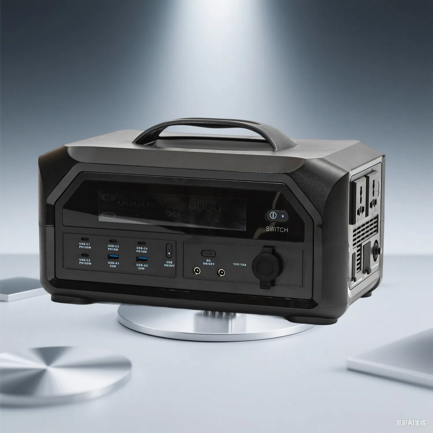 Hcs800/1200 محطة طاقة محمولة عالية السعة جاهزة للطاقة الشمسية مع شاشة LCD