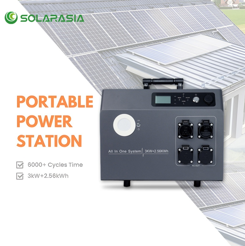 مبيعات مباشرة 220V محطات الطاقة المحمولة الخارجية 1000W 2000W 3000W 2.56kwh حل طاقة الطوارئ المنزلية لانقطاع الكهرباء
