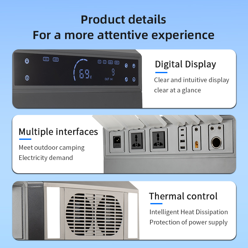 مولد الطاقة الشمسية المحمول ببطارية ليثيوم من شانبو 2000W لـ 110V/220V