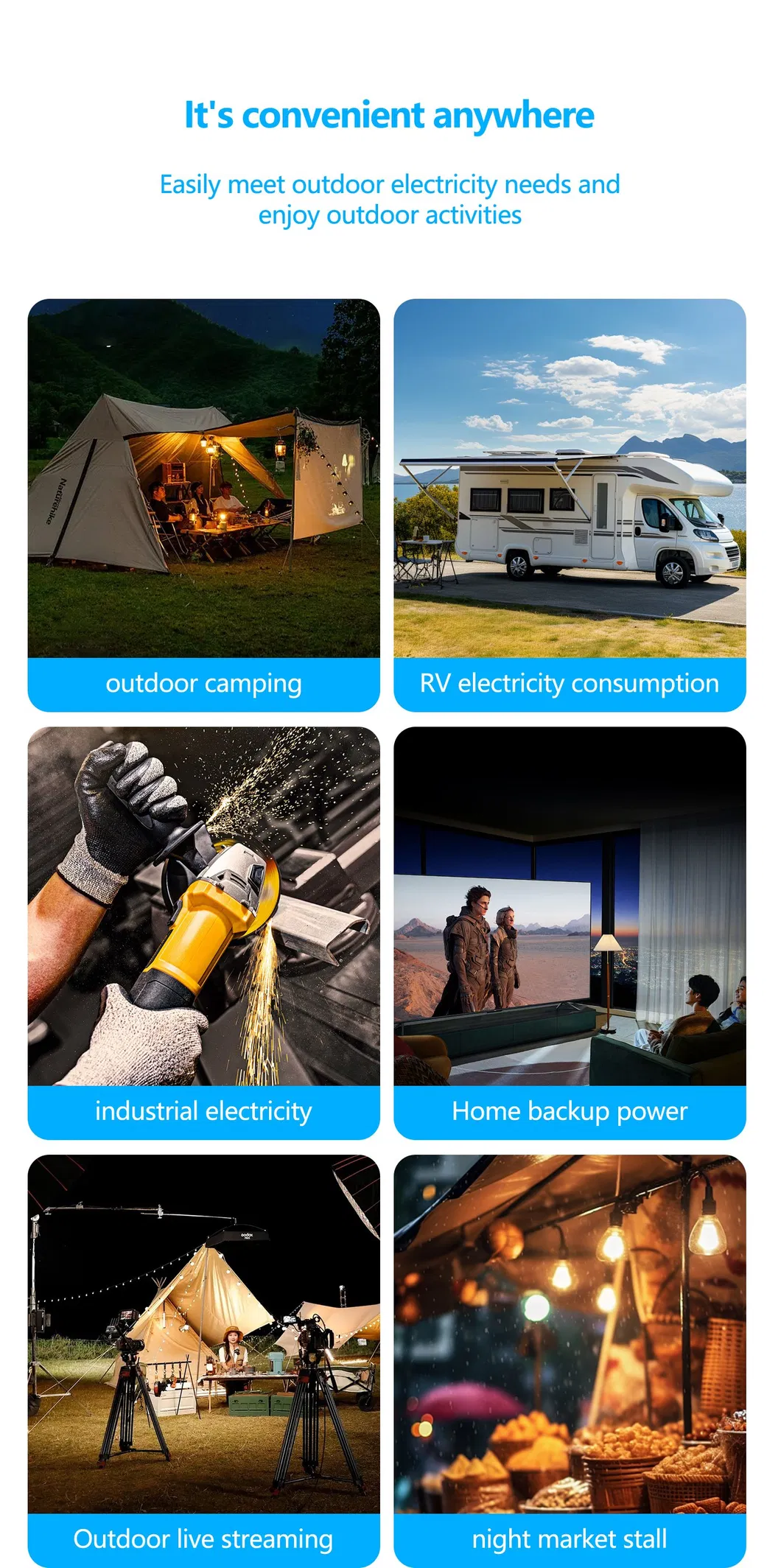 3000W 3500W 5000W جهاز تخزين الطاقة الشمسية في محطة الطاقة الخارجية جهاز تخزين الطاقة الشمسية لجهاز التخييم الخارجي