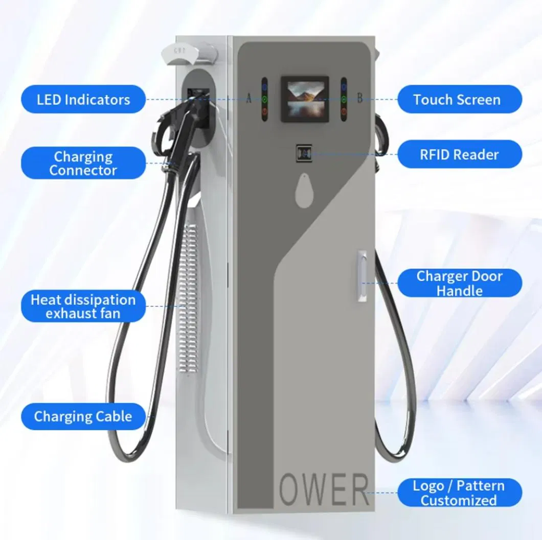 40KW 60KW 80KW محطة شحن متنقلة ومحمولة بالتيار المستمر CCS2