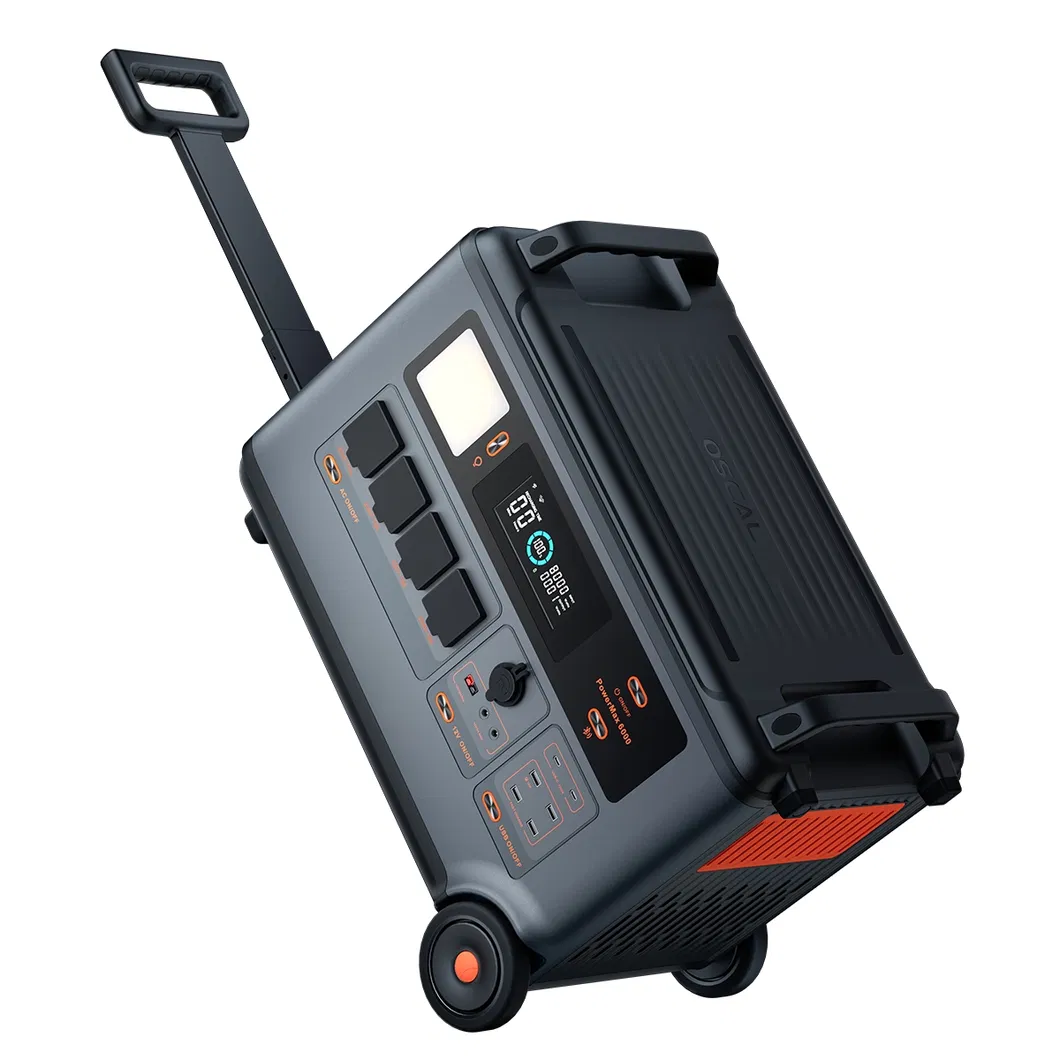 مولد الطاقة الشمسية المحمول 6000W 3600wh محطة الطاقة للاحتياطي المنزلي والنشاطات الخارجية