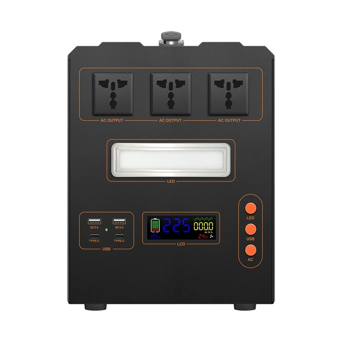 محطة طاقة محمولة 2000W عاكس 2000wh LiFePO4 بطارية طاقة شمسية سفر Zn2000 شريك النشاطات الخارجية