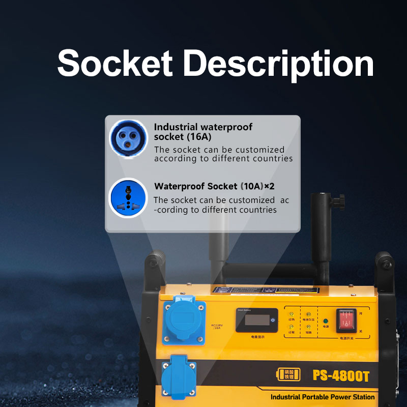 سوفيمو جودة صناعية خفيفة الوزن عالية الكفاءة PS4800t 3500W محطة طاقة محمولة 2662wh إصلاح طارئ