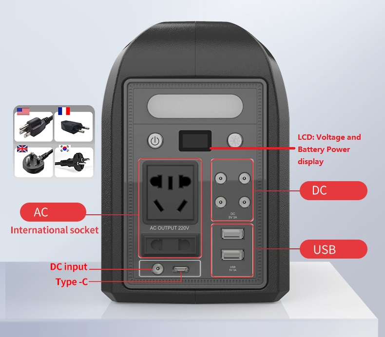 محطة طاقة شمسية صغيرة 150W 300W 500W 180000mAh مزود طاقة شاحن بنوك الطاقة المحمولة الخارجية