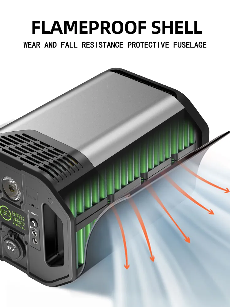 محطة رخيصة عالية السعة 600W شاحن بالطاقة الشمسية مع ضوء LED محمول