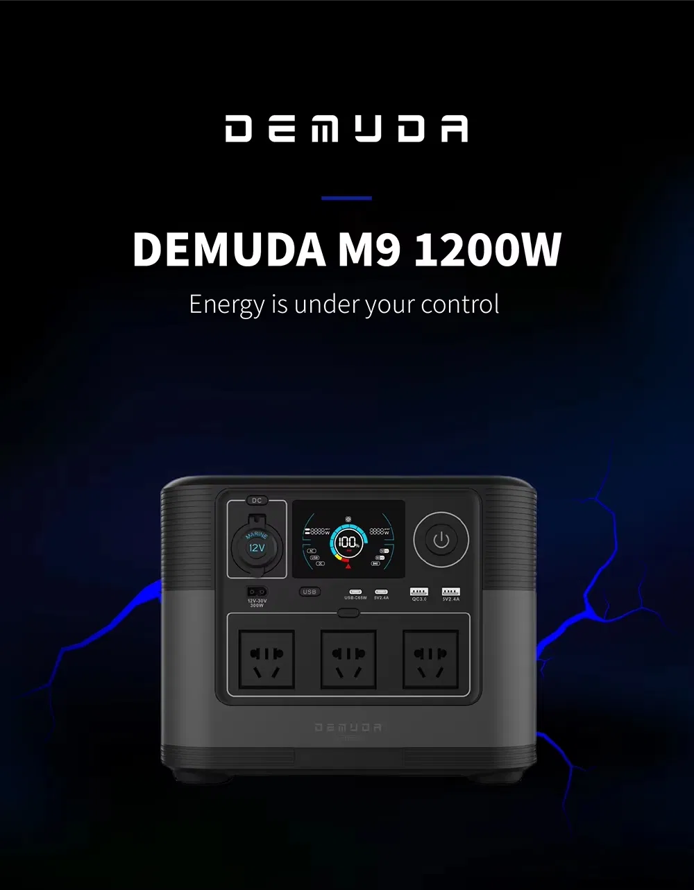 جهاز شحن محمول 1200W محطة طاقة UPS LiFePO4