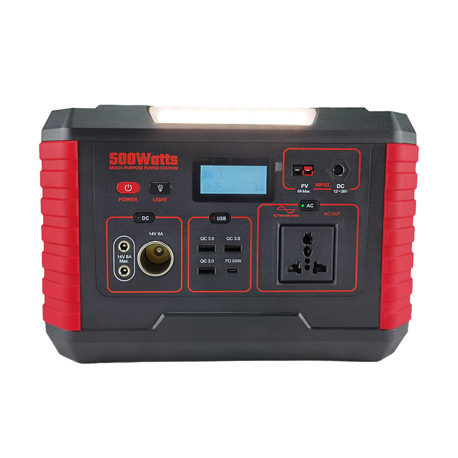 متعدد الوظائف 500W محطة طاقة محمولة 140400mAh مقبس عالمي شحن لاسلكي شاشة LCD بطارية ليثيوم مولد صغير للتخييم والسفر في الهواء الطلق والطوارئ