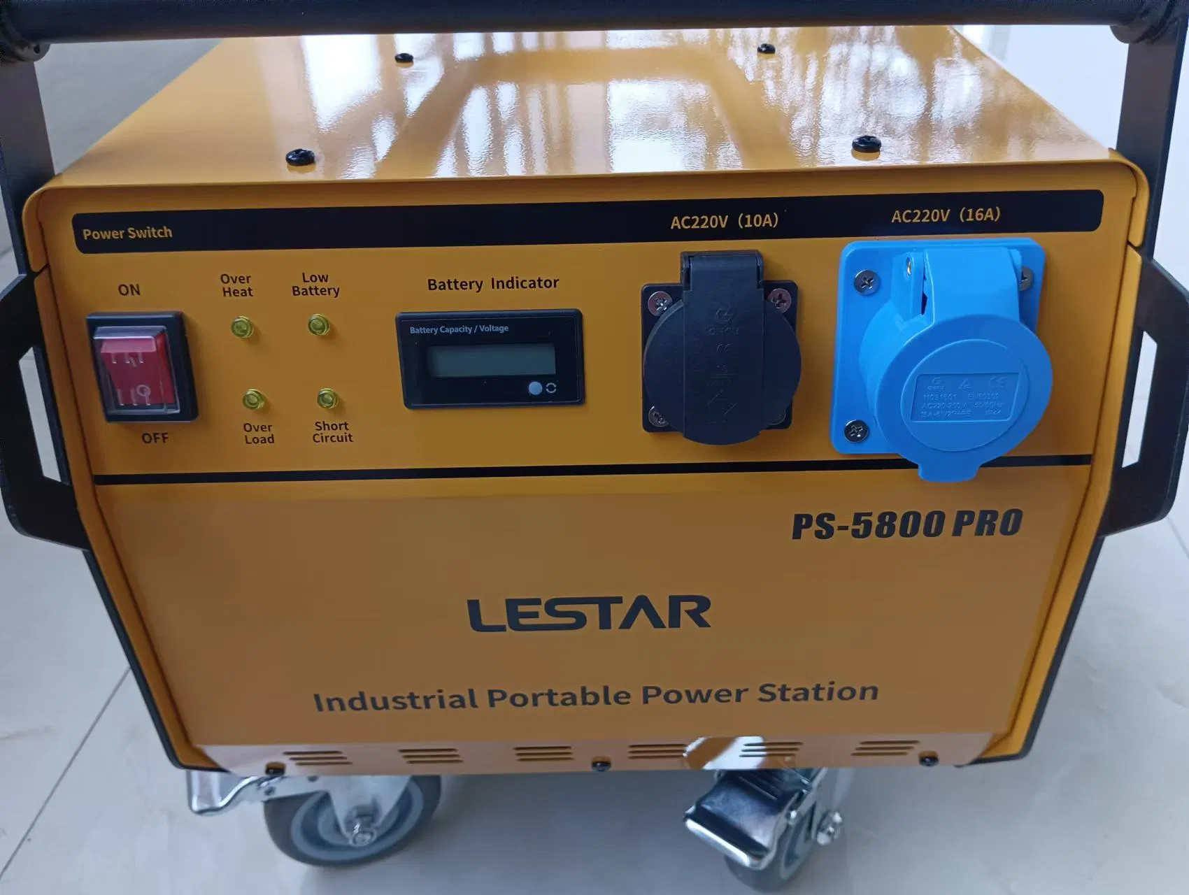 PS-5800PRO محطة طاقة صناعية محمولة تعمل ببطارية ليثيوم، 5627wh, 3000W مستمر / 5000W ذروة موجة جيبية نقية