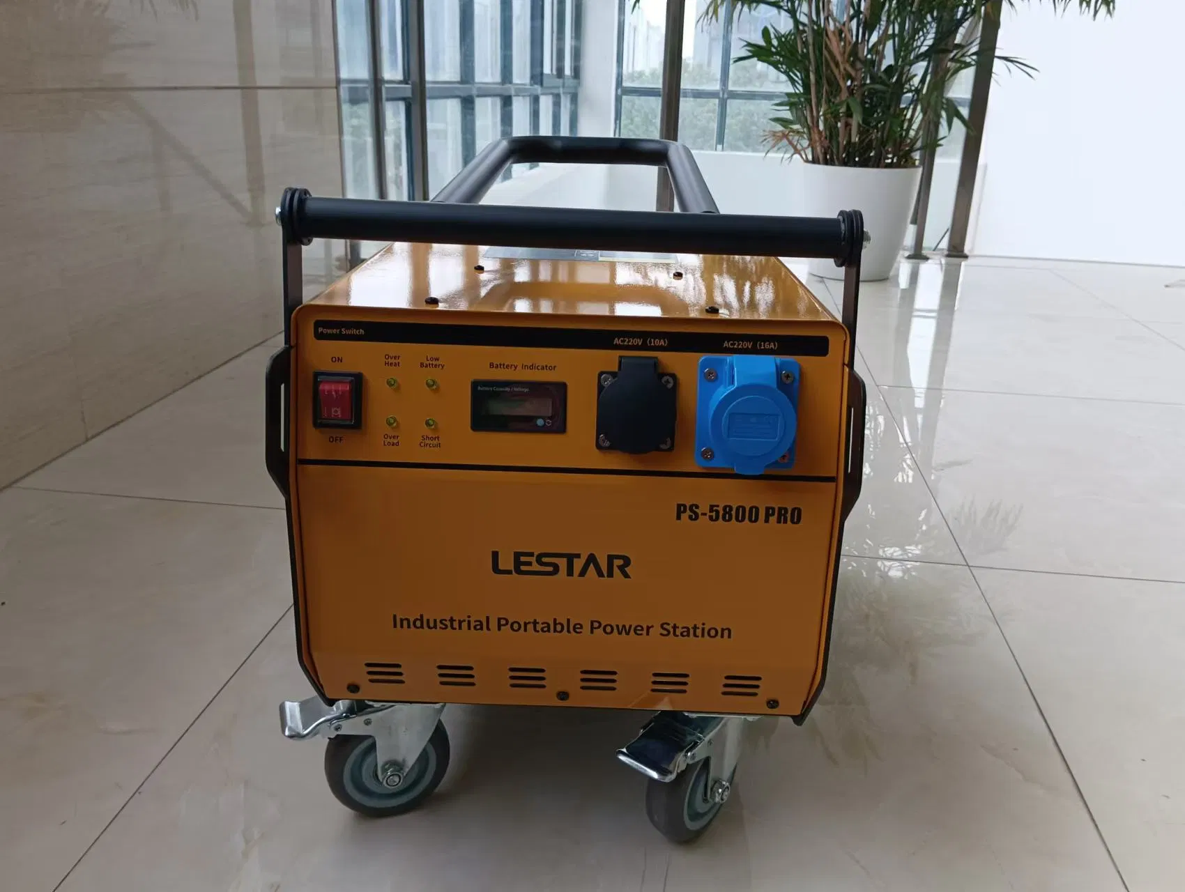PS-5800PRO محطة طاقة صناعية محمولة تعمل ببطارية ليثيوم، 5627wh, 3000W مستمر / 5000W ذروة موجة جيبية نقية
