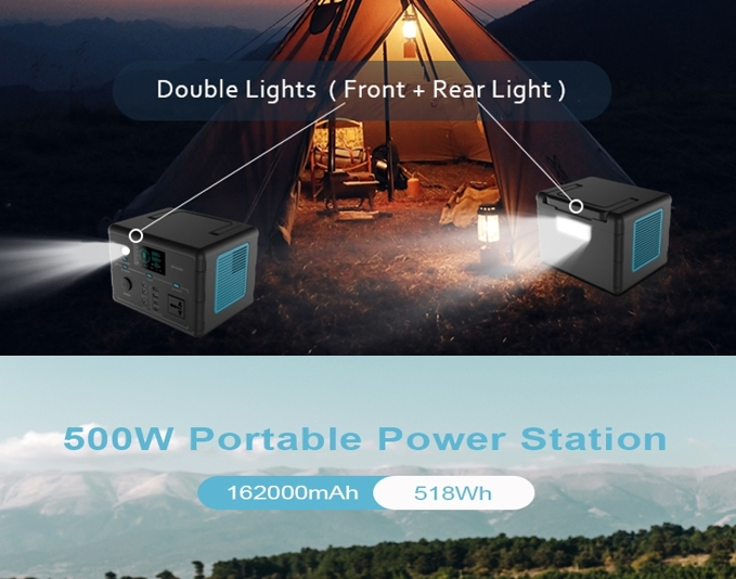 500W محطة طاقة محمولة لمحطة طاقة لاسلكية