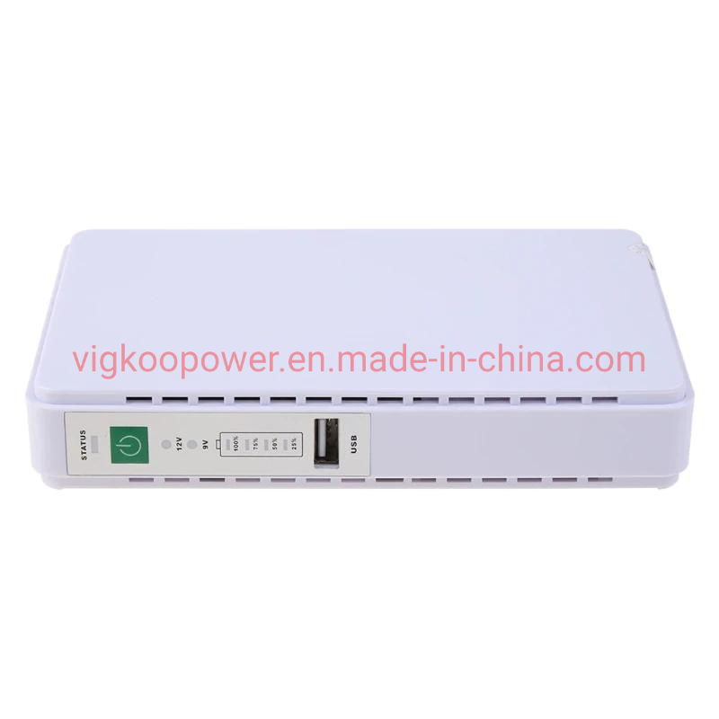 مصدر طاقة UPS محمول صغير 5V/9V/12V بخرج تيار مستمر، مزود ببطارية ليثيوم مدمجة 57.72wh