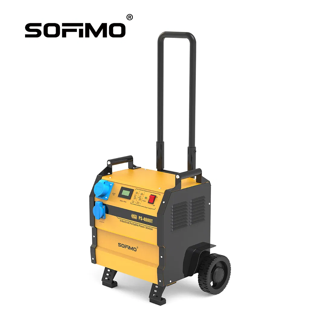 محطة طاقة صناعية محمولة عالية القدرة سوفيمو PS-4800t 3500W تحافظ على وقت تشغيل طويل للأدوات الكهربائية مثل المثاقب، والمطاحن، والإضاءة