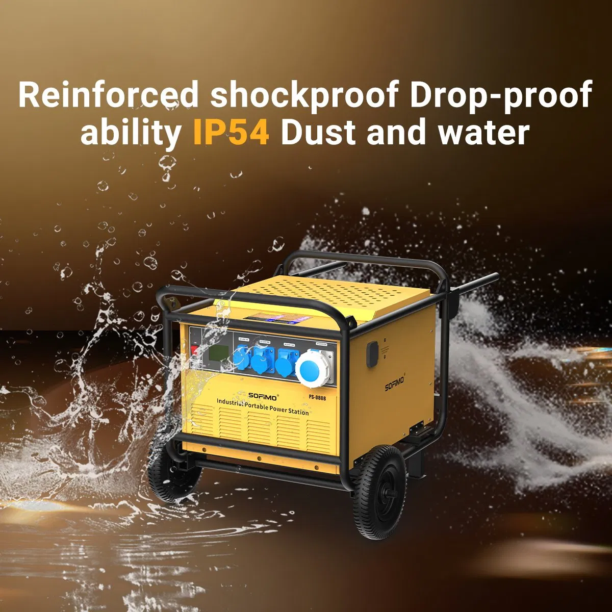 سوفيمو IP54 محطة توليد الطاقة من بطارية الحماية 8000W خرج بطارية LFP مدمجة طويلة العمر 7987wh السعة PS0808