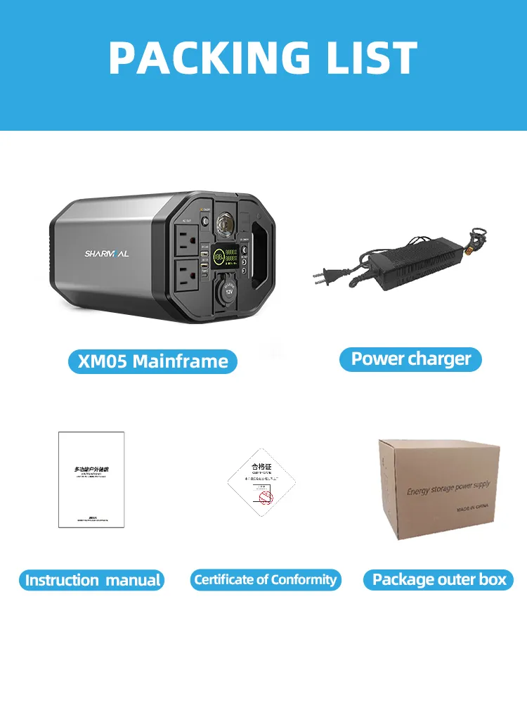 محطة رخيصة عالية السعة 600W شاحن بالطاقة الشمسية مع ضوء LED محمول