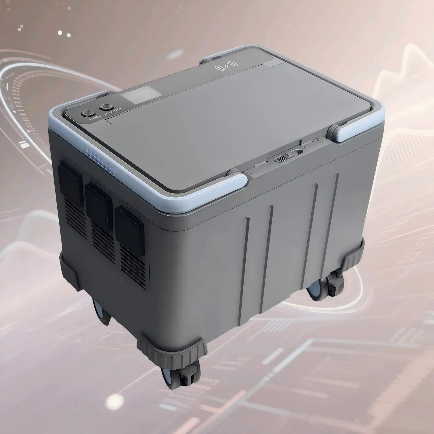 2 مجموعات 48V30ah 2300W محطات شحن محمولة لنظام الطاقة الشمسية المنزلي