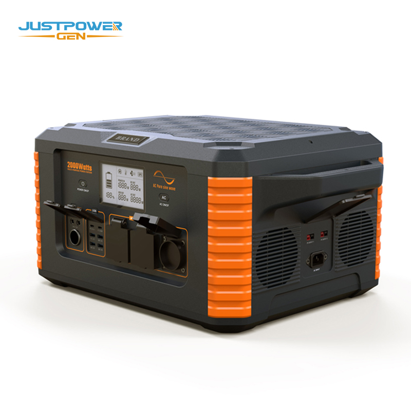 سعر رخيص 2000W تخزين الطاقة الليثيوم محطة الطاقة الخارجية المحمولة مولد الطاقة الشمسية الاحتياطي
