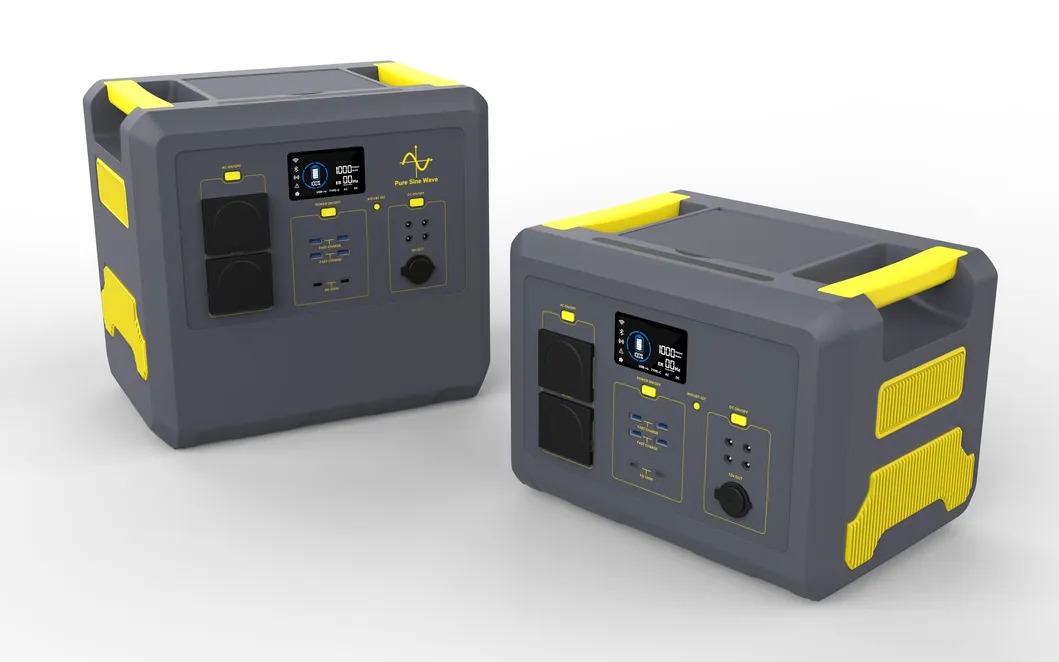 1800W محطة طاقة شمسية محمولة مع قابس أمريكي محطة طاقة بطارية شمسية للتخييم مصدر طاقة محمول خارجي 110V