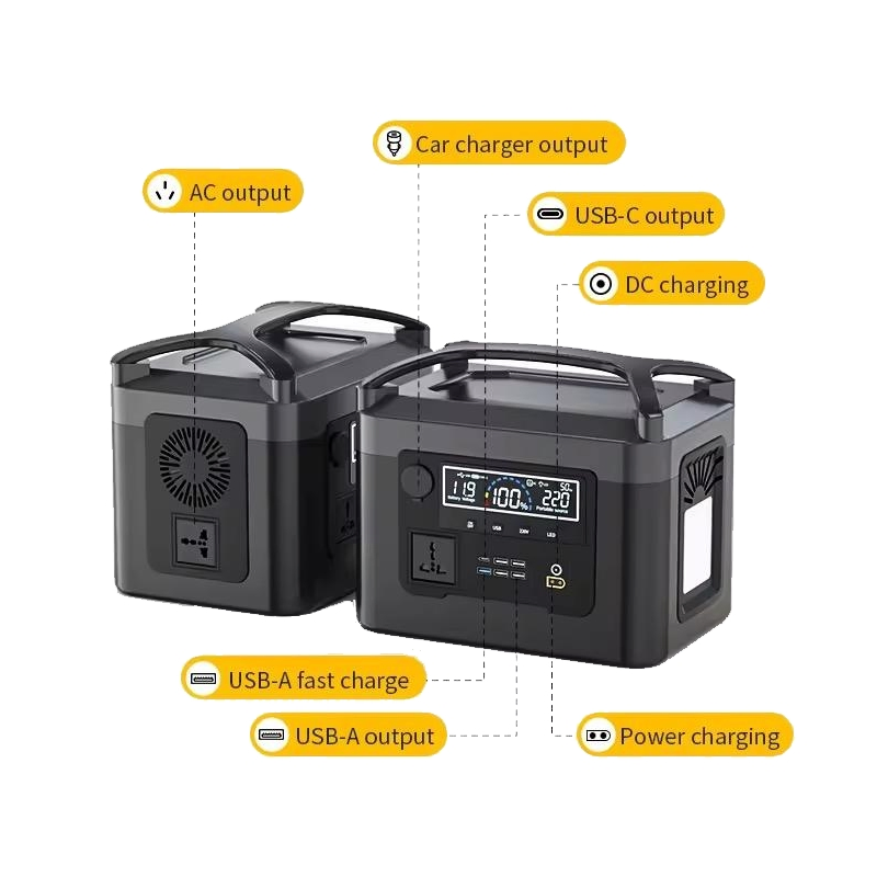 محطة طاقة محمولة 600wh بطارية ليثيوم أيون 100W لوحة شمسية منزلية مولد LED خارجي