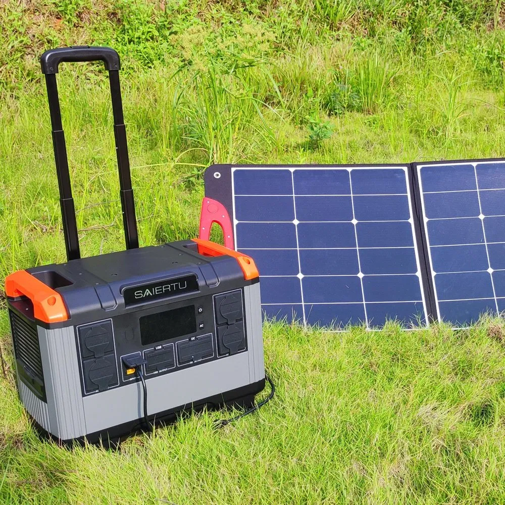 شاحن سريع 230V/2400W مولد الطاقة الشمسية محطة الطاقة المحمولة للتخييم والطوارئ