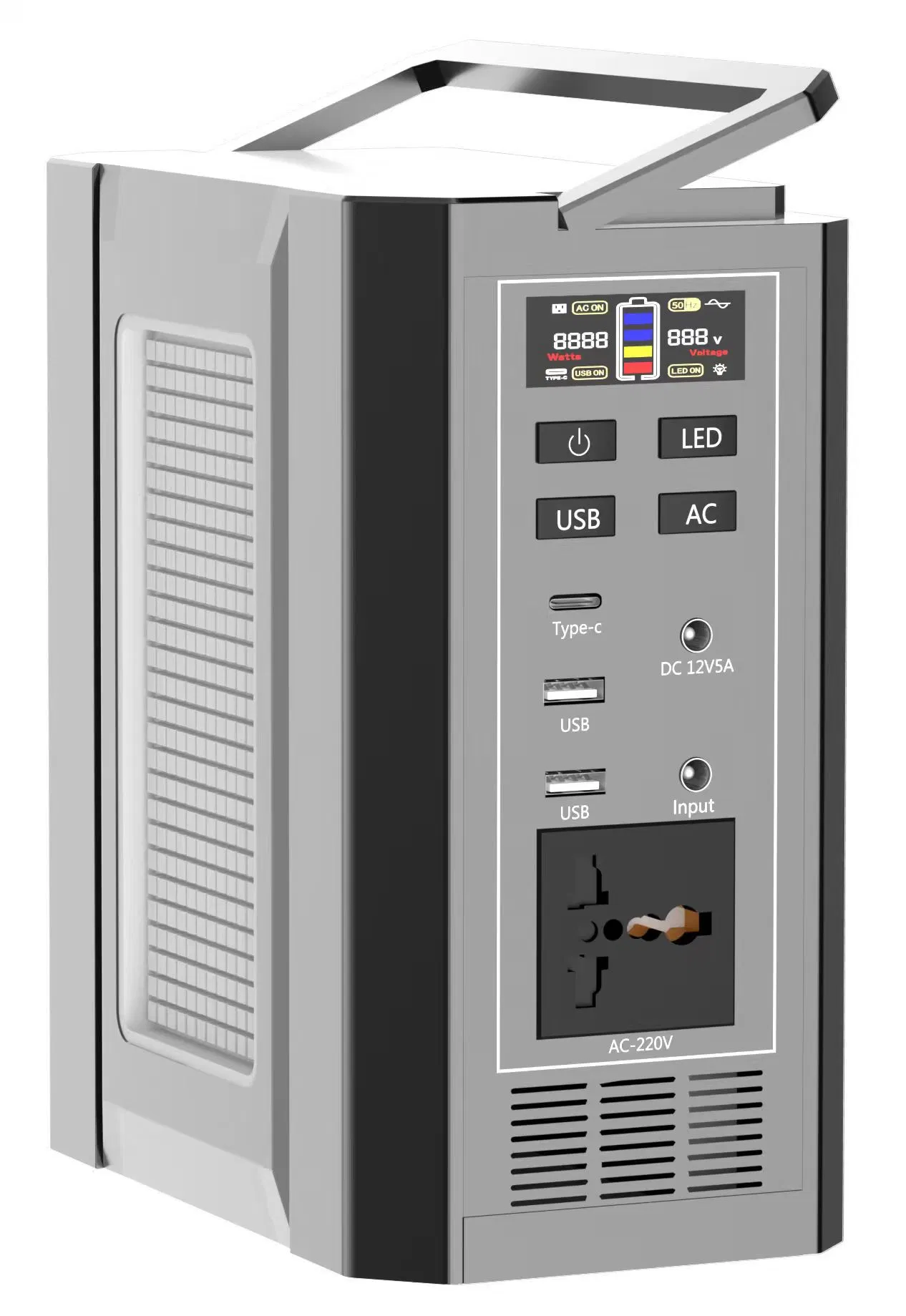 3000W / 3000wh موجة جيبية نقية LiFePO4 محطة طاقة محمولة 24V~40A تيار مستمر، 4×AC مآخذ، Xt90 إدخال شمسي