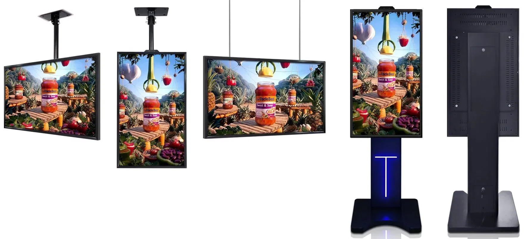 55'' Double-Sided Floor-Standing Digital Signage for Storefront and Retail Stores