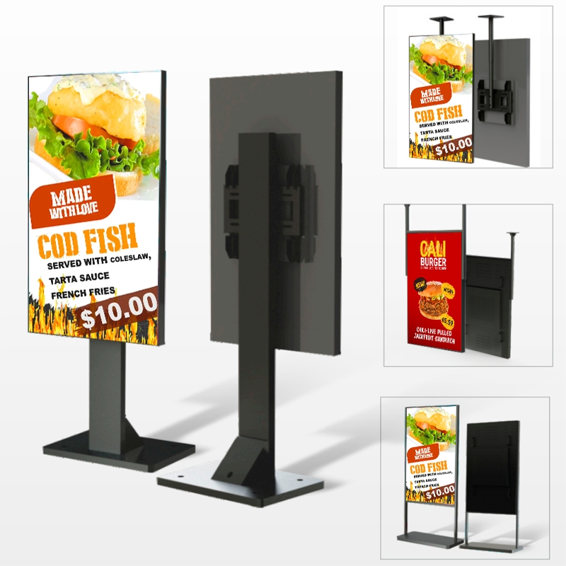 55'' Double-Sided Floor-Standing Digital Signage for Storefront and Retail Stores