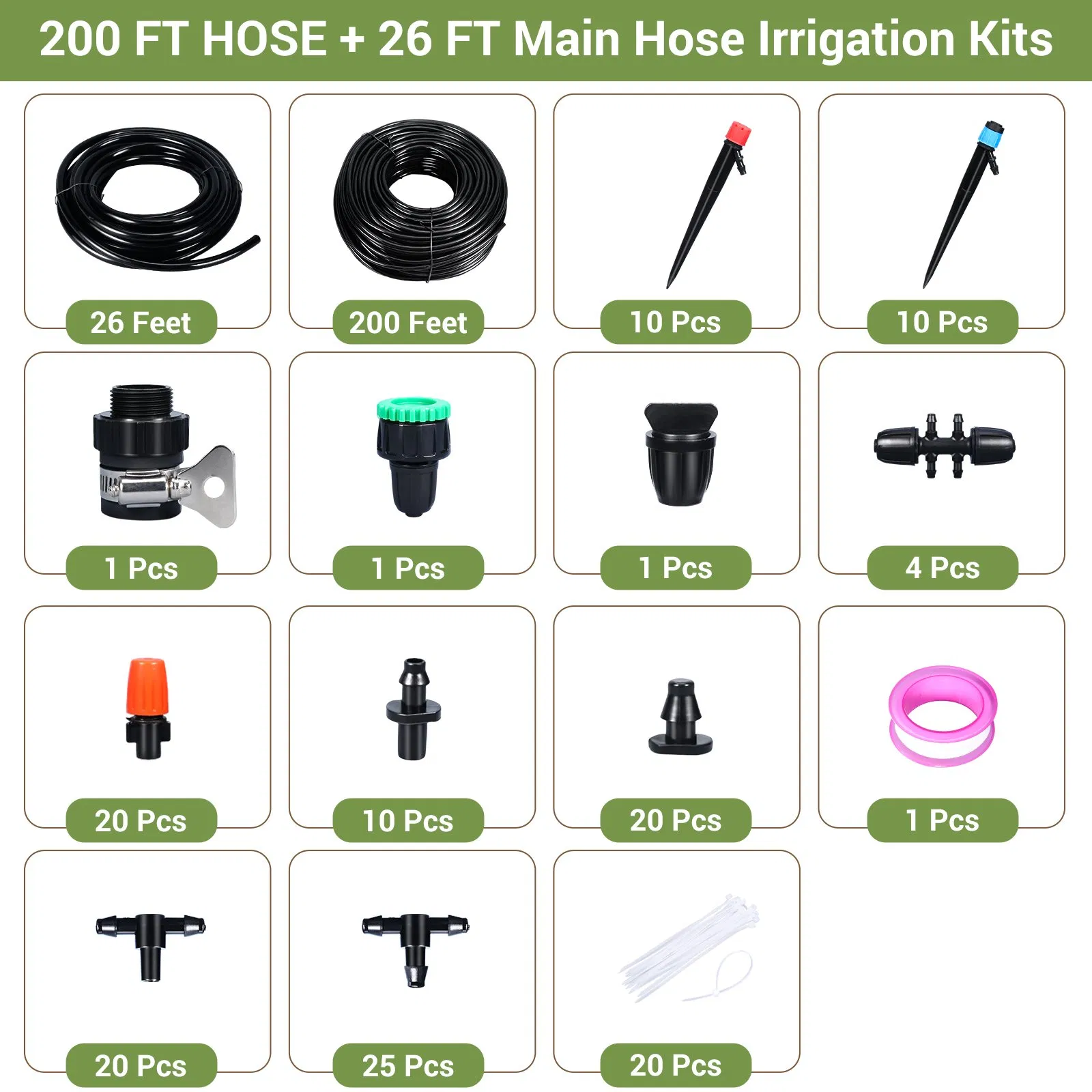 Ultimate Farm and Garden Watering Drip Irrigation Kits Water System Full Set Plant Growing Kit