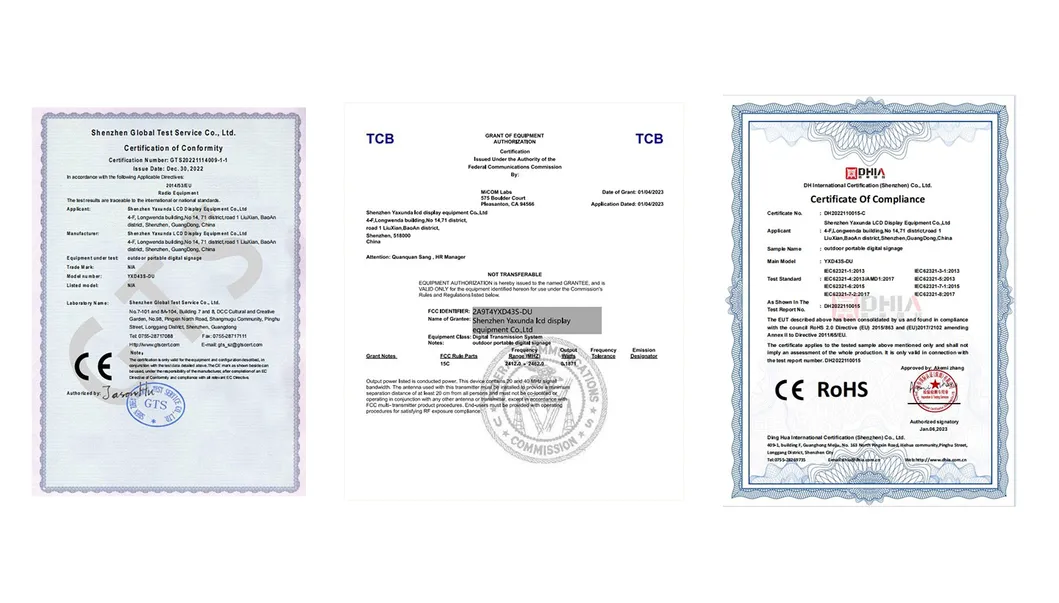 Certifications Display