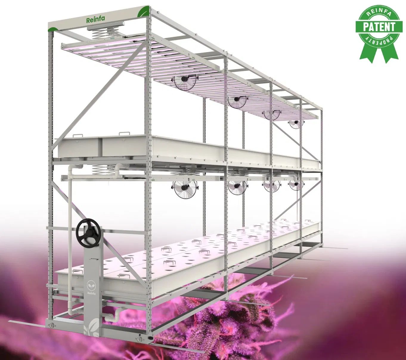 Reinfa Aeroponics Vertical Grow Gardening Hydroponic Systems for Flowers and Herbs
