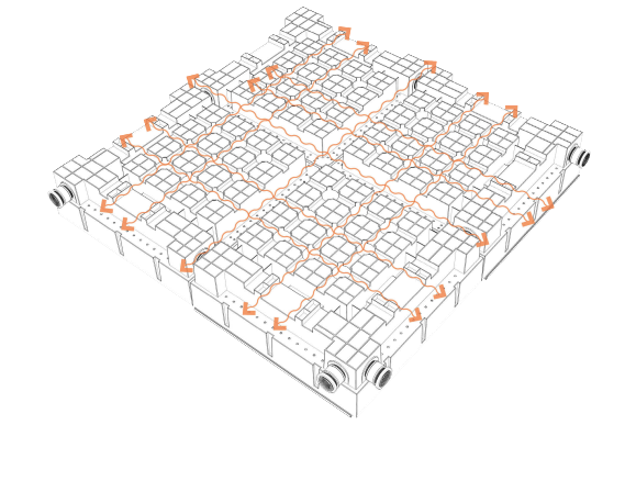 Rooftop Planting Box Featuring Integrated Rainwater Harvesting for Gardens
