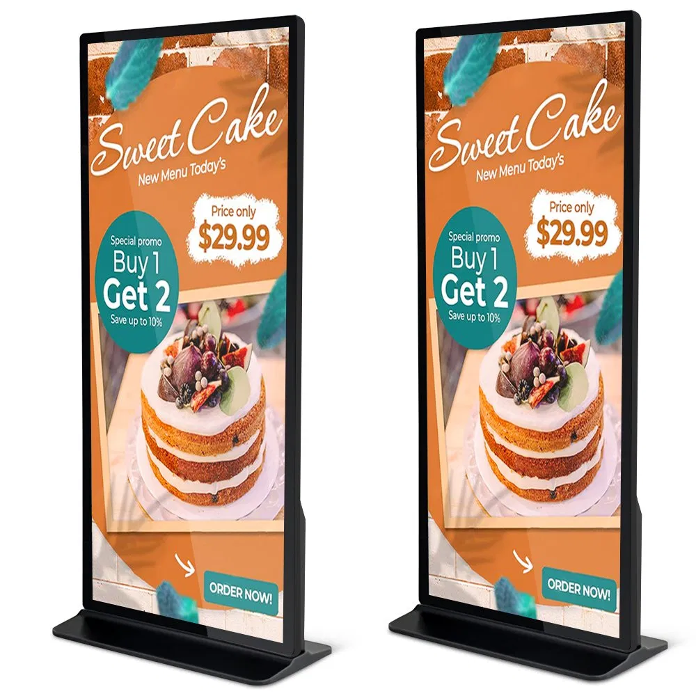 Aiyos 55 Inch Indoor Signage UHD and Optional Win10 OS for Versatile Applications in Corporate Environments Full Screen Digital Signage