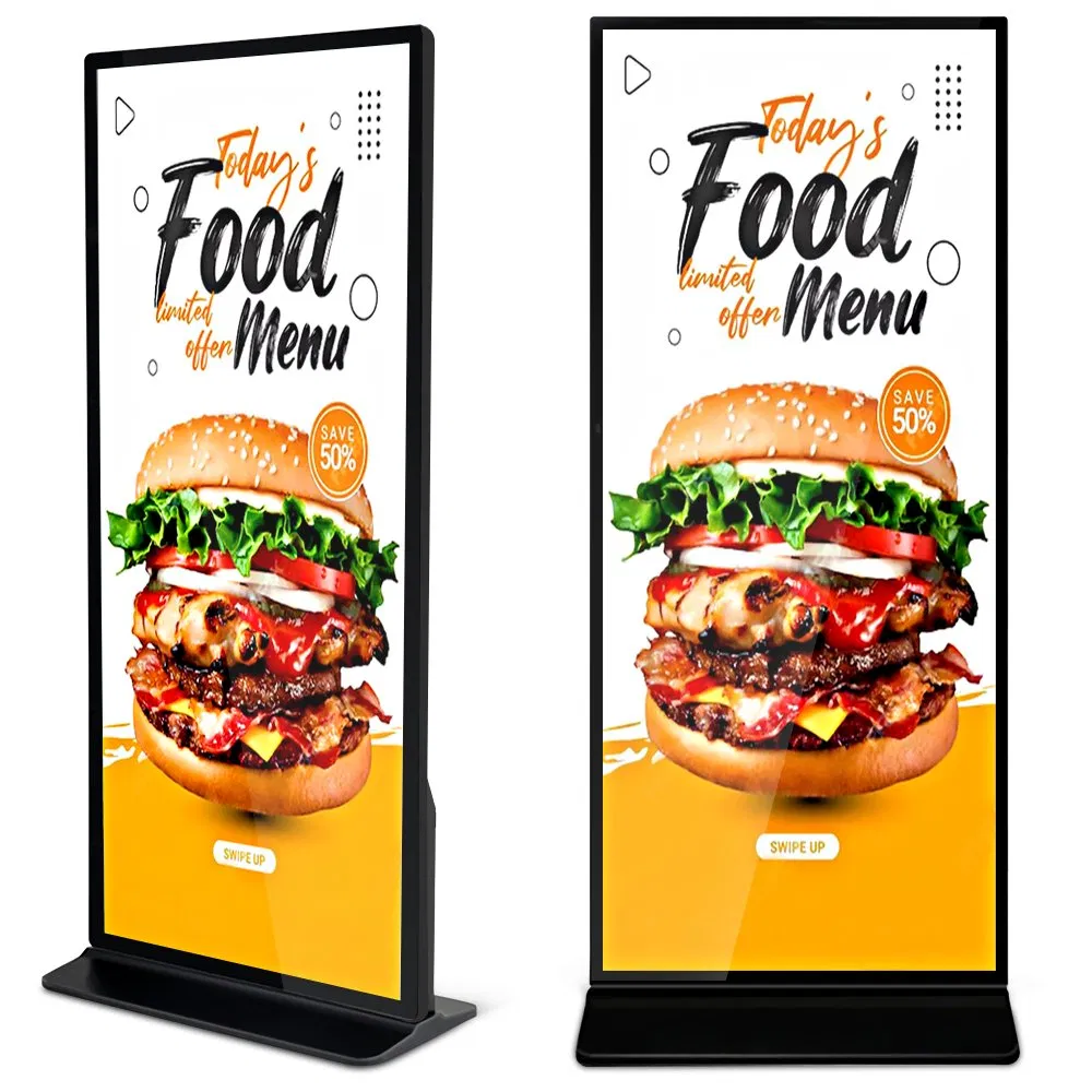 Aiyos 55 Inch Indoor Signage UHD and Optional Win10 OS for Versatile Applications in Corporate Environments Full Screen Digital Signage