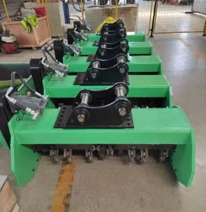 Excavator and Grass Crusher