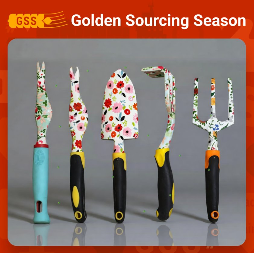 Ardening Hand Tools Stainless Steel Garden Trowel Soil Cultivator Hand Fork Bulb Planter Ergonomic TPR Handle