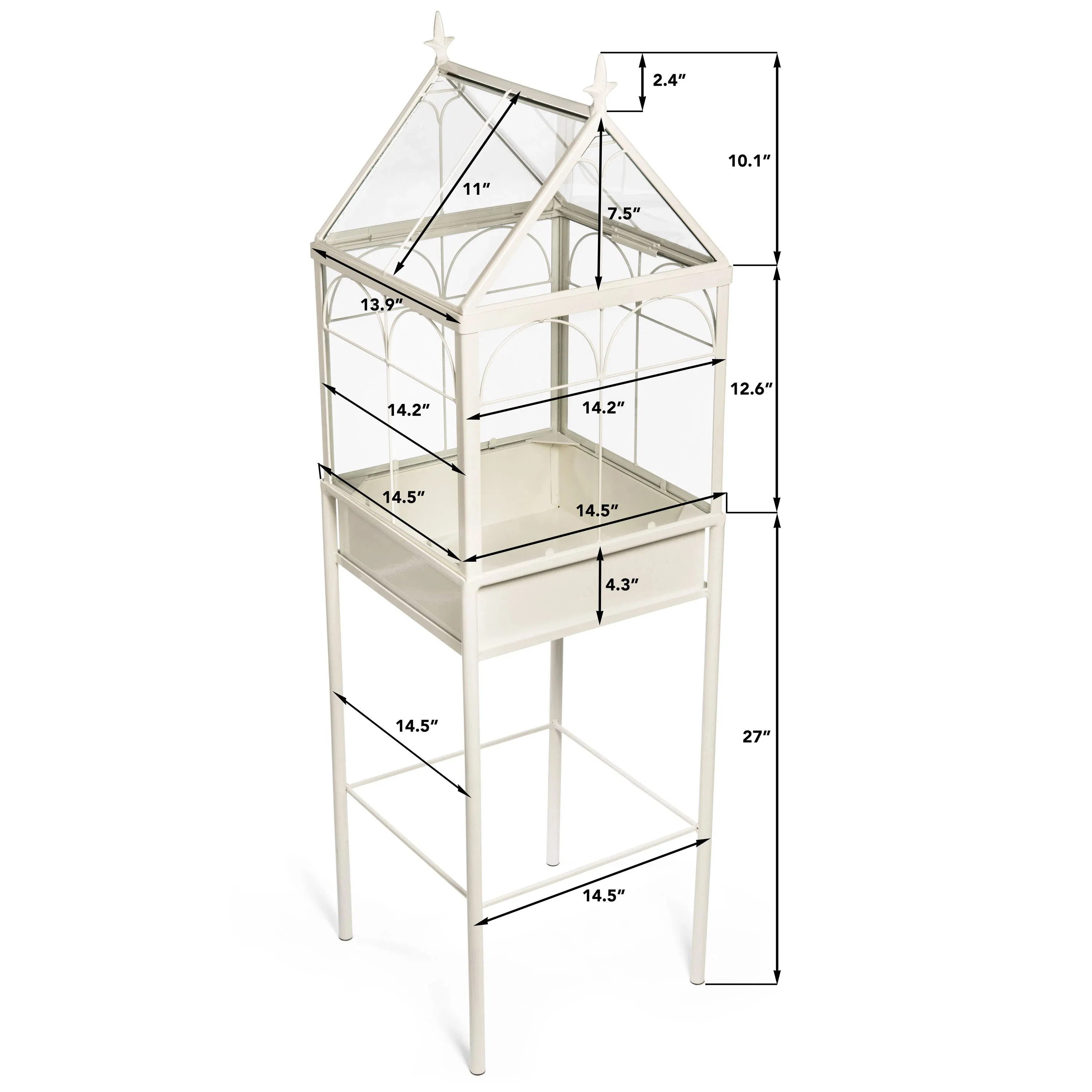 Large Metal Plant Terrarium Kit Glass Containers Indoor Gift for Succulents Orchids