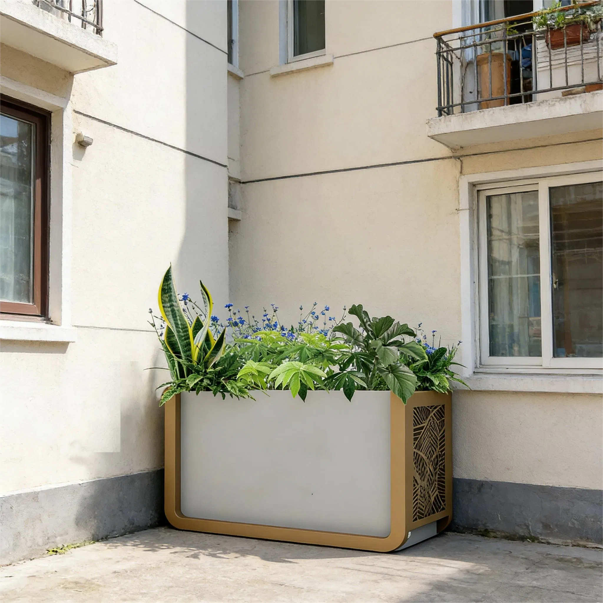 Sustainable Rainwater Harvesting Flower Box with Internal Storage Capability