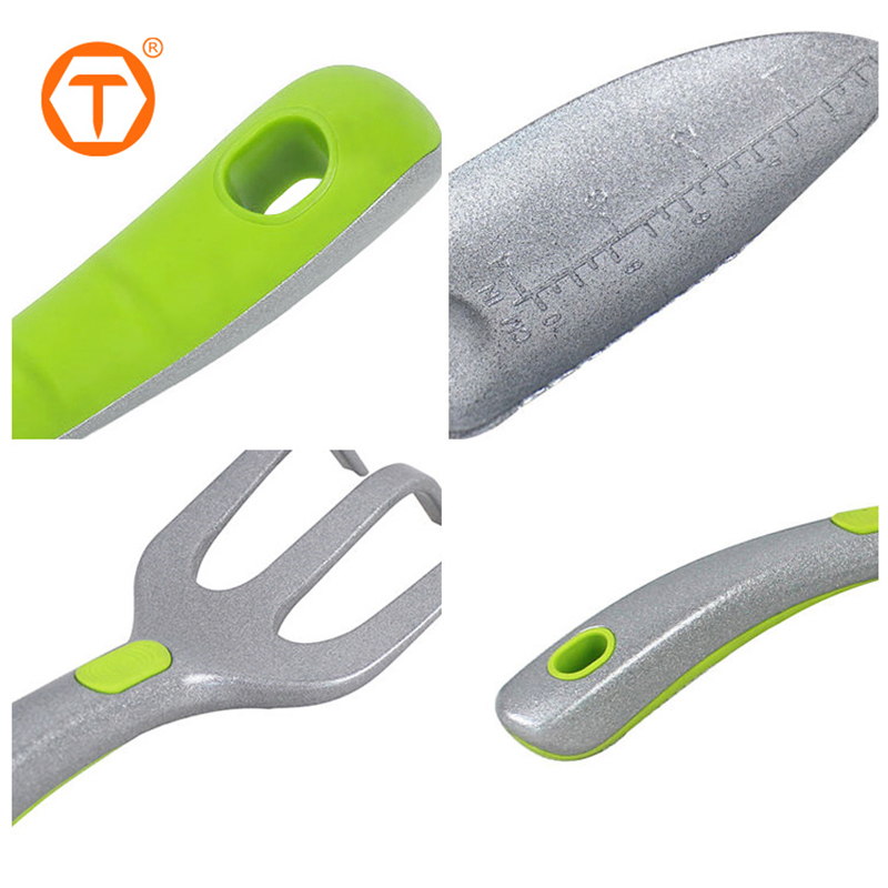 Ergonomic Handle Small Garden Hand Tools Set Aluminum Heavy Duty Lightweight Gardening Tools for Planting