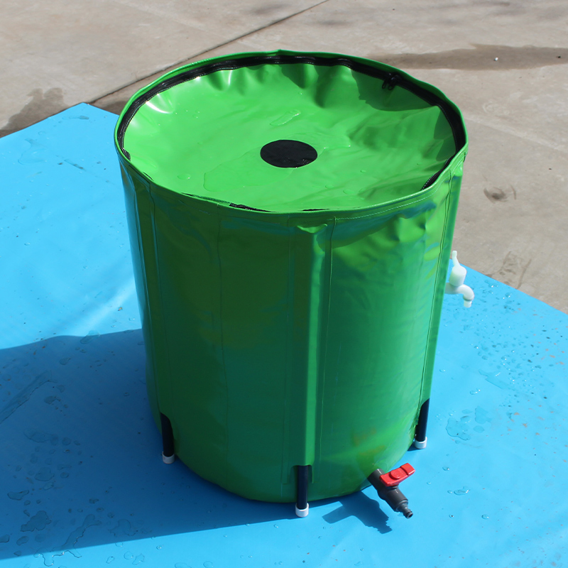 Versatile Rainwater Harvesting Barrel for Both Irrigation and Emergency Water Storage.