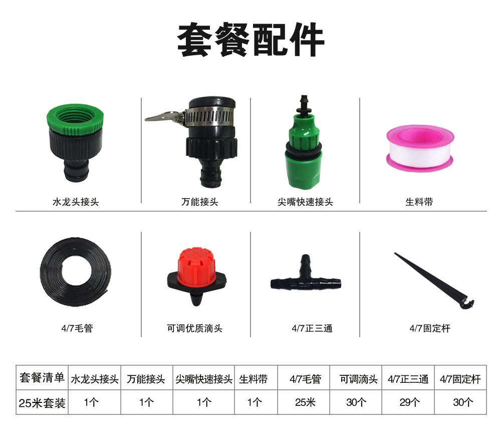 25m Drip Irrigation Kit for Efficient Watering Solutions