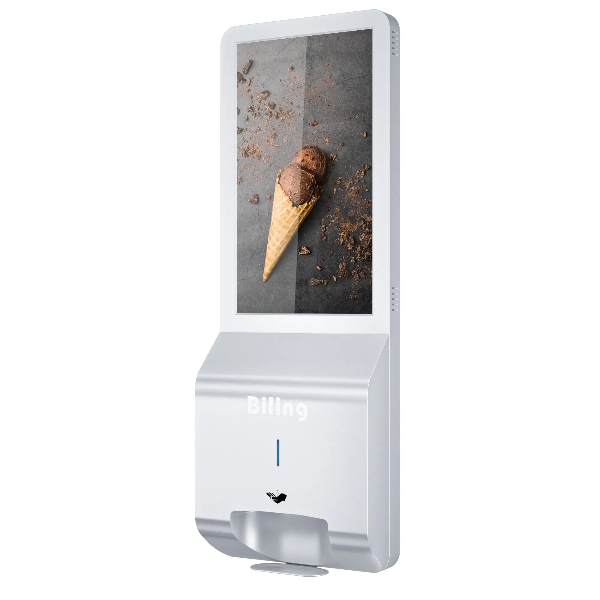 New Arrival Media Player Android Digital Signage with Auto Hand Sanitizer Dispenser and Printer