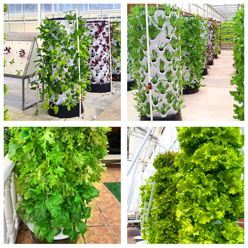 Agg Vertical Gardening Systems Aeroponic Tower Nursery Pot Hydroponics Tower System for Plant Grow Vegetable Grow