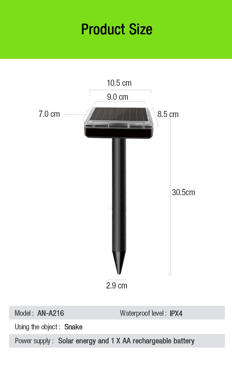 Solar Snake Repeller Detail 9