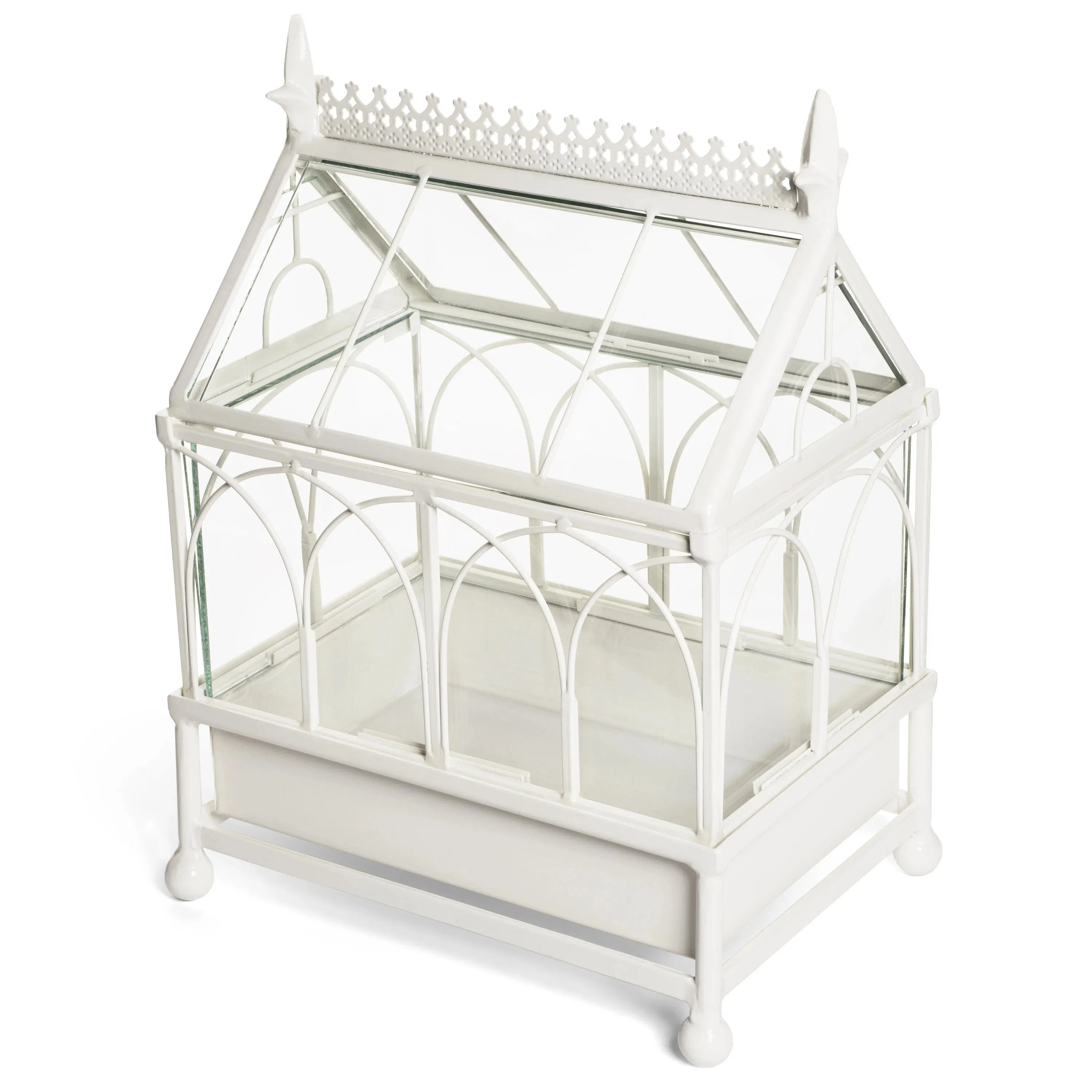 Unique Plant Terrarium Glass Containers Metal Display Case for Succulent Planter