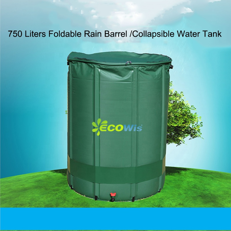 Garden Collapsible Rain Barrel Butt Water Tank Flexible Barrel