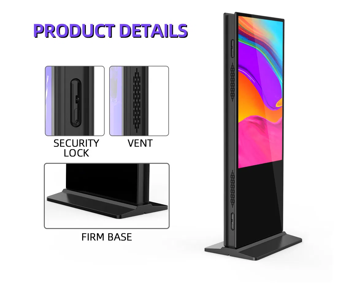 43 49 55 65 75 Ich Indoor Digital Signage and Display Interactive Touch Advertising Totem Double Sided Screens