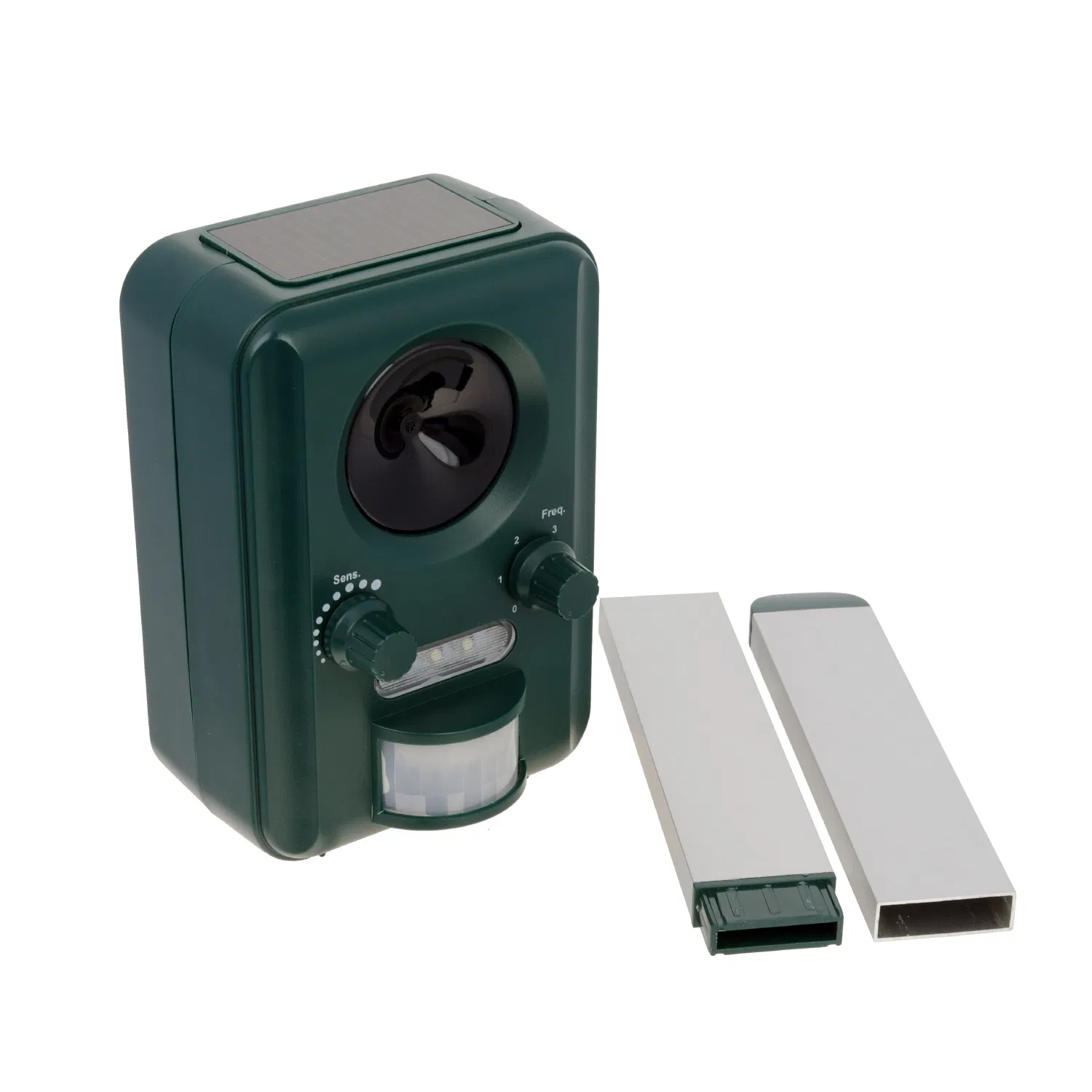 Ultrasonic Flashing Pest Control Animal Repellent Device Bird Dog Cat Fox Deer Mouse Fox Pigeon Marten Raccoon Rabbite Pelican Deterrent Repeller for Garden Yar