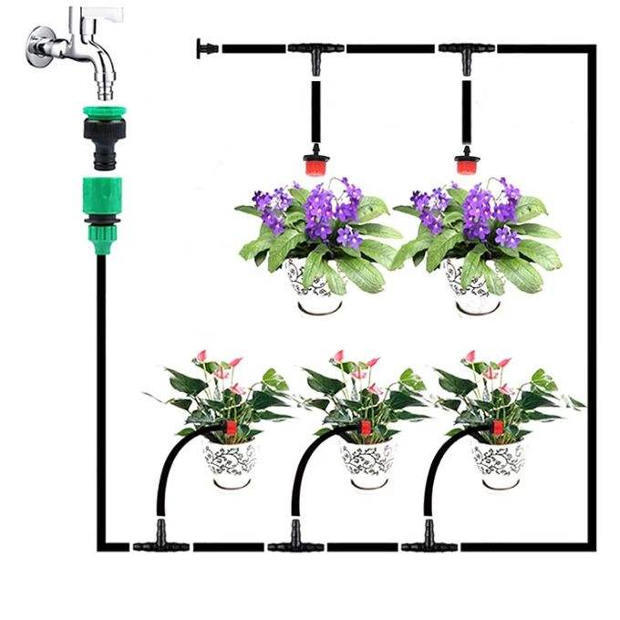 Greenhouse Garden Drip Irrigation System Drip Irrigation Kit PE Plastic Hose